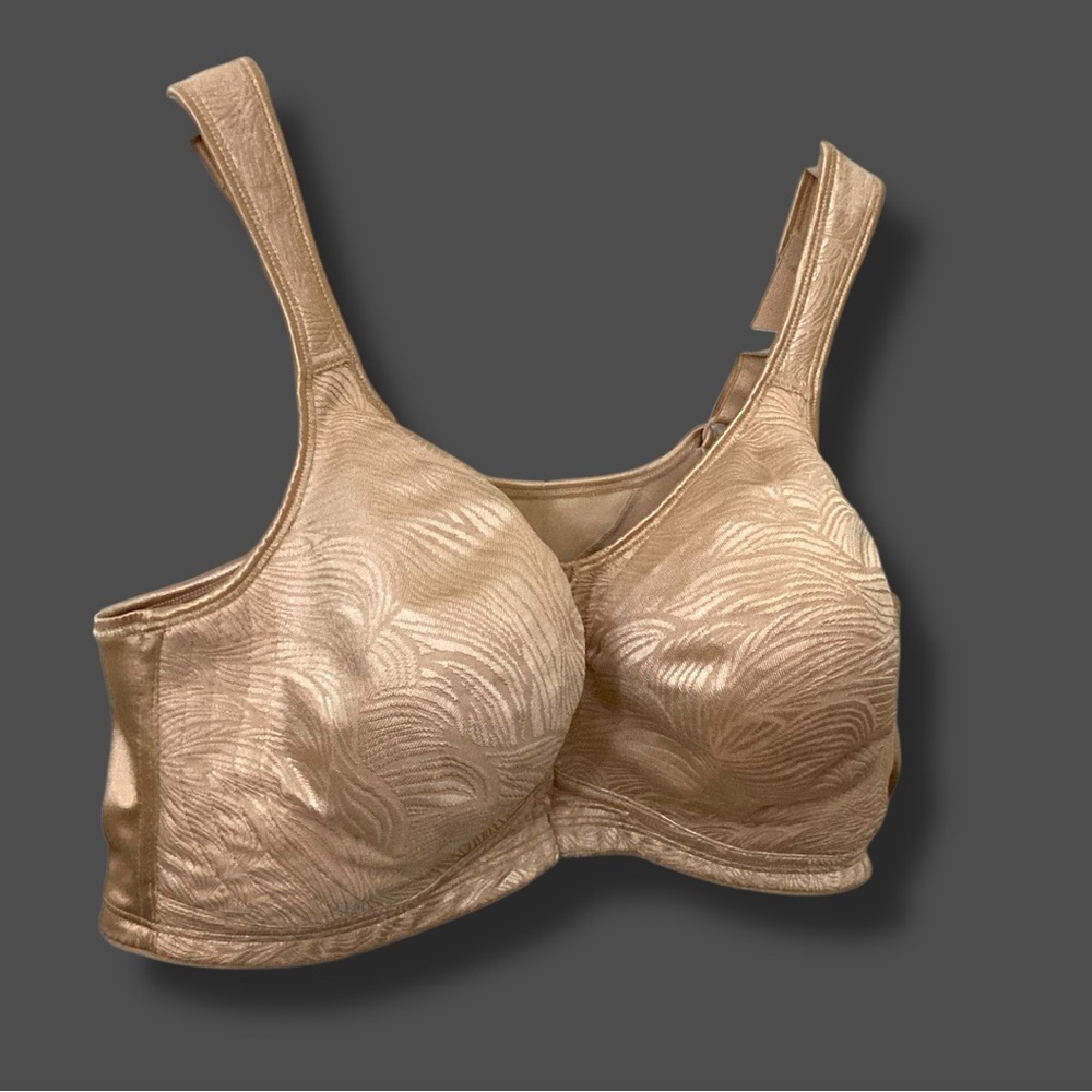 18 Hour Front Close Extra Back Support Wireless Bra - Nude 40DD